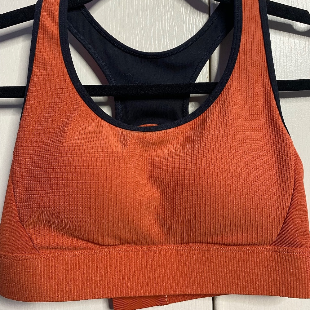 Orange sports bra